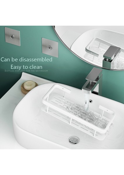 Tek Katmanlı Stil Dövme Olmayan Banyo Rafı Şampuan Duş Depolama Rafı Tuvalet Mutfak Organizer Duvar Için Asılı Raf (Yurt Dışından) indirimleri