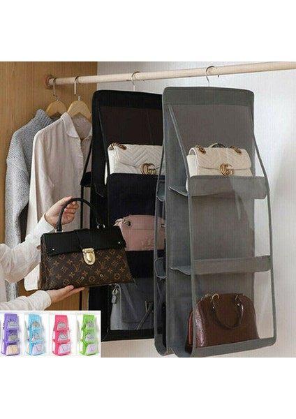 Yeşil Stil 6 Cepli Askılı Çanta Raf Askı Depolama Tutucu Düzenleyici Dolap 90*35CM (Yurt Dışından) fiyatları