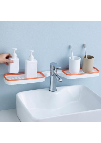 Beyaz Stil Köşe Duvar Monteli Delme Gerektirmeyen Duş Banyo Rafı Şampuan Depolama Mutfak Banyo Aksesuarları - Boş Tasarım (Yurt Dışından) fırsatları