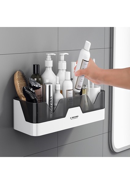 Siyah Stil Banyo Rafı Tuvalet Şampuan Tutucu Duş Raflar Duvara Monte Mutfak Saklama Sepeti Kozmetik Askı Ev Düzenleyici Banyo Aksesuarları (Yurt Dışından) fiyatları
