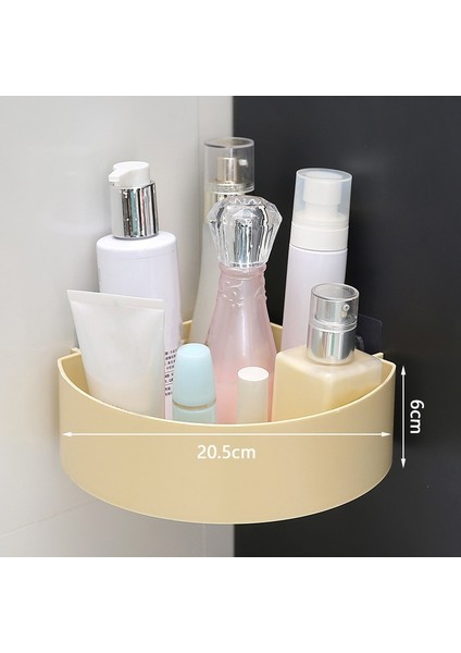 Haki Stili Banyo Rafı Organizer Tuvalet Yapışkan Şampuan Jel Depolama Sepeti Dekorasyon Banyo Köşe Duş Raf Aksesuarları (Yurt Dışından)