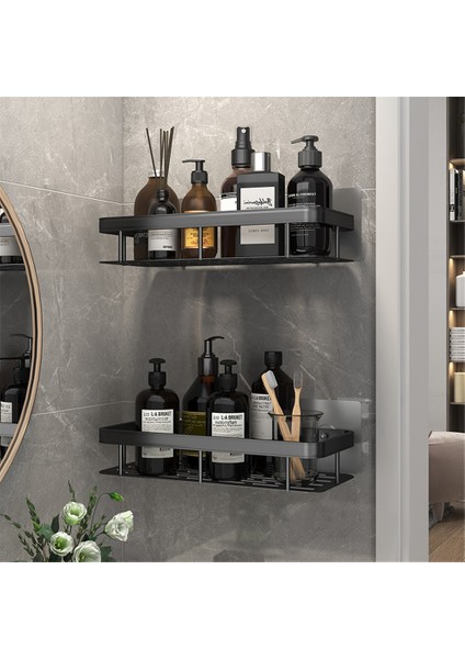 Standart Gümüş Takım Stili Duş Rafı Sabun Kutusu Banyo Aksesuarları Organizatörü Tuvalet Rangement - Matkap Gerektirmeyen Köşe Rafı Tuvalet Rafları Banyo Depolama Rafı Tutucu (Yurt Dışından) fiyatları