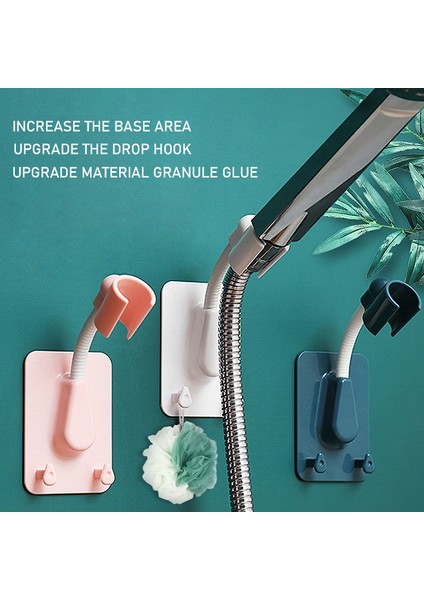 Pembe Stil 360 Ayarlanabilir Duş Başlığı Tutucu Kendinden Yapışkanlı Duş Başlığı Braketi Duvara Monte ile 2 Kanca Stand Banyo Evrensel Abs Tutucu (Yurt Dışından) indirimleri