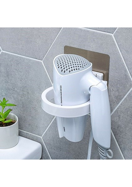 Gri Stil Duvara Monte Saç Kurutma Makinesi Banyo Rafı Depolama Saç Kurutma Makinesi Tutucu Için Inovatif 1 Adet (Yurt Dışından)