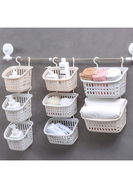 No.4 Tarzı Askılı Depolama Sepeti Banyo Askılı Sepetler Ev Plastik Mutfak Banyo Duş Depolama Duvar Askılı Sepet (Yurt Dışından) fiyatları