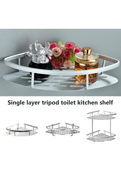 NO.44562 Stili Banyo Köşe Duş Raflığı 1 Katman Alan Alüminyum Banyo Raf Aksesuarları Seti Çıkarılabilir Raf (Yurt Dışından) fiyatları