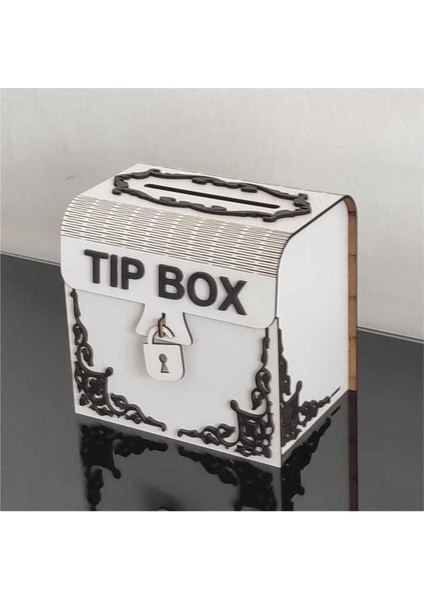 Beyaz Tip Box Kumbara ve Bahşiş Kutusu Tipbox