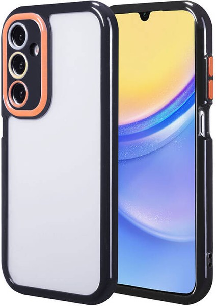 Samsung Galaxy A15 Kılıf Kamera Korumalı Renkli Kenar ve Çerçeve Tasarımlı Vitamin Kapak