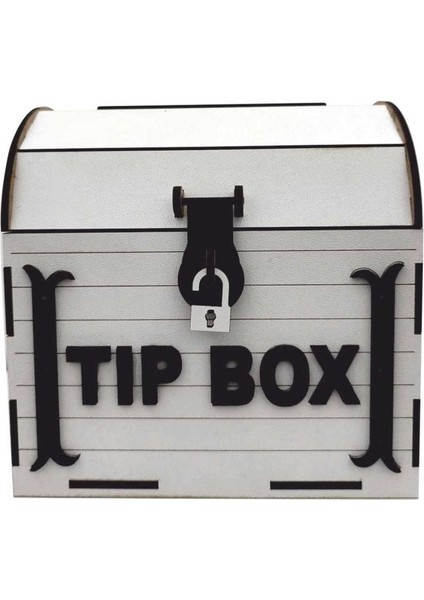 Dekoratif Ahşap Tip Box Hazine Sandığı Tipbox Kumbara