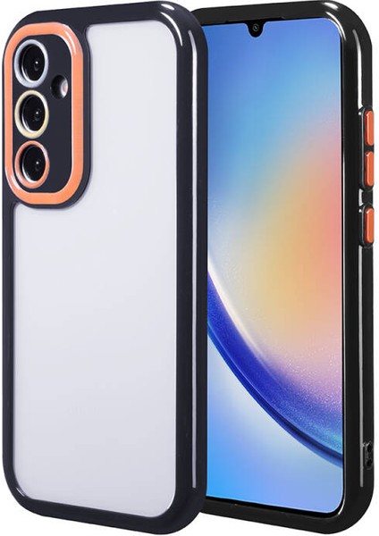 Samsung Galaxy A34 Kılıf Kamera Korumalı Renkli Kenar ve Çerçeve Tasarımlı Vitamin Kapak