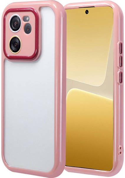 Xiaomi Mi 13T Kılıf Kamera Korumalı Renkli Kenar ve Çerçeve Tasarımlı Vitamin Kapak