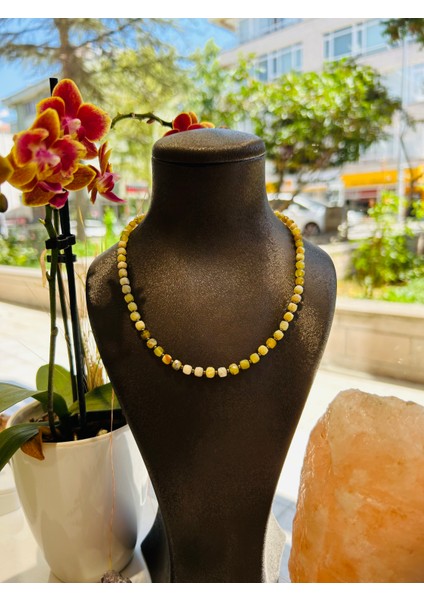 Opal ve Pirit Doğal Taşlı Kolye