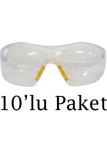 Gözlük İş Güvenlik İçin Şeffaf 10'lu Paket fiyatları