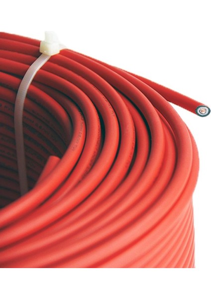 1x6 Mm2 Dc Kablo Kırmızı 5 Metre Parça Güneş (Solar) Paneller İçin (Konnektörsüz)