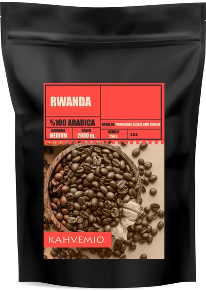 Rwanda 250gr Arabica Çekirdek Kahve