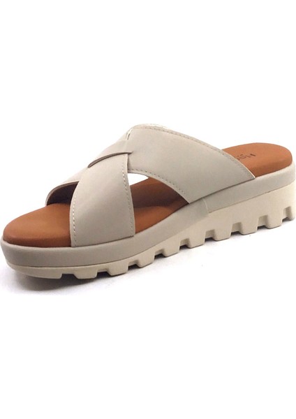 cc 405 Bej Günlük Kadın Terlik modelleri
