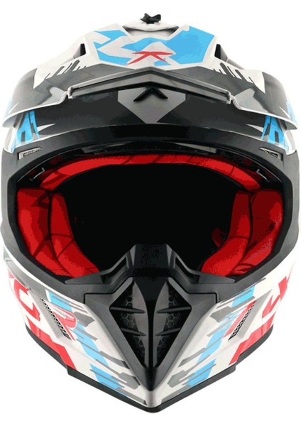 X-Cross X1 Helmet White Red