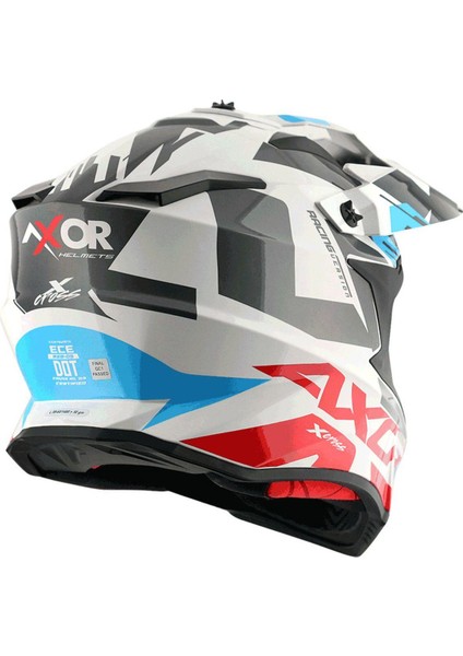 X-Cross X1 Helmet White Red