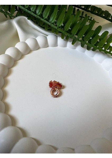Gümüş S925 Damgalı Pembe ve Sarı Kelebek Sallantılı Charm modelleri