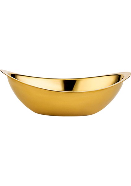 Paslanmaz Çelik Salata Kasesi Modern Metal Meyve Kasesi Çorba Fındık Altın Büyük (Yurt Dışından)