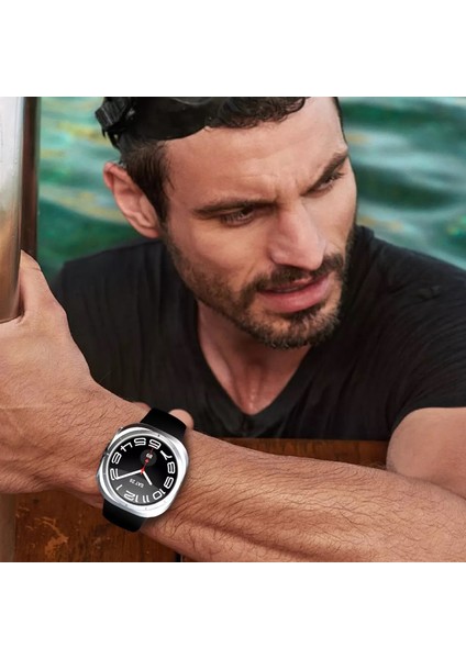 Samsung Galaxy Watch Ultra ile Uyumlu Silikon Kasa Ekran Koruyucu Önü Açık Çerceve Pc Kasa Koruma Silikon Çerçeve indirimleri