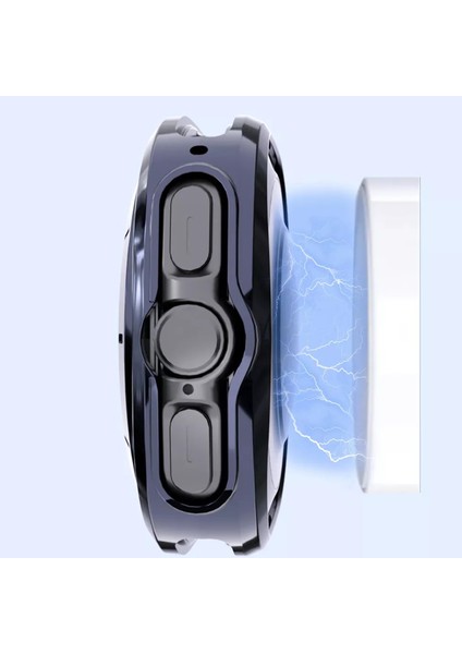 Samsung Galaxy Watch Ultra ile Uyumlu Silikon Kasa Ekran Koruyucu Önü Açık Çerceve Pc Kasa Koruma Silikon Çerçeve modelleri