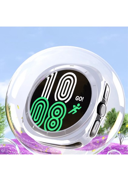 Samsung Galaxy Watch Ultra ile Uyumlu Silikon Kasa Ekran Koruyucu Önü Açık Çerceve Pc Kasa Koruma Silikon Çerçeve indirimleri