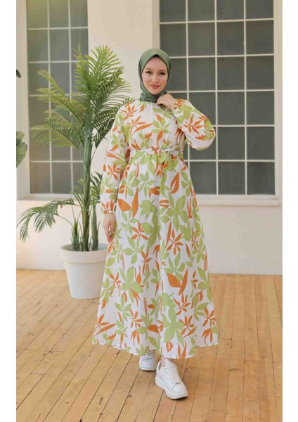 Keten Tesettür Elbise