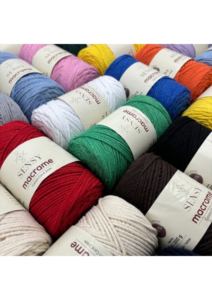 Premium Koton Pamuk Makrome İpi 2mm Cotton Zincir Makrome Çanta İpi Supla İpi Koton İp modelleri