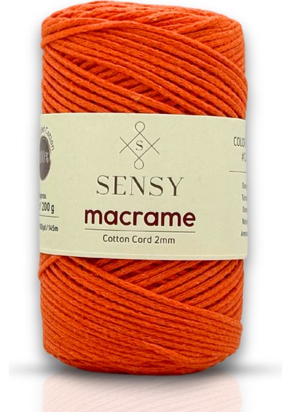 Premium Koton Pamuk Makrome İpi 2mm Cotton Zincir Makrome Çanta İpi Supla İpi Koton İp