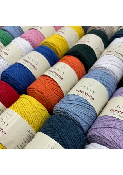 Premium Koton Pamuk Makrome İpi 2mm Cotton Zincir Makrome Çanta İpi Supla İpi Koton İp modelleri