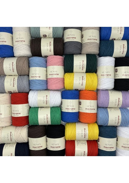 Premium Koton Pamuk Makrome İpi 2mm Cotton Zincir Makrome Çanta İpi Supla İpi Koton İp