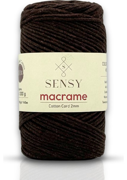 Premium Koton Pamuk Makrome İpi 2mm Cotton Zincir Makrome Çanta İpi Supla İpi Koton İp