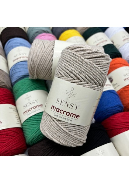 Premium Koton Pamuk Makrome İpi 2mm Cotton Zincir Makrome Çanta İpi Supla İpi Koton İp modelleri