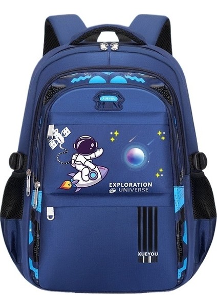 Yükü Azaltmak ve Omurgayı Korumak Için Uzay Astronot Ilkokul Çantası Büyük Kapasiteli Su Geçirmez Baskılı Çocuk Okul Çantası Sırt Çantası (Yurt Dışından)