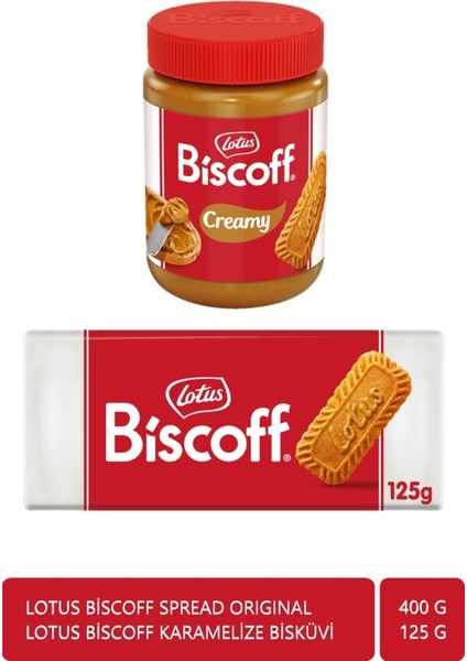 Biscoff Spread Bisküvi Kreması 400 gr + Biscoff Karamelize Bisküvi 125 gr