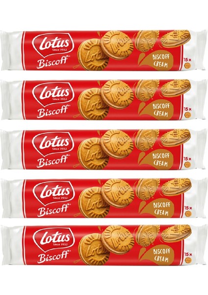 Bıscoff Sandwıch Bıscoff Cream Sürülebilir Kremalı Bisküvi -  150 gr x 5 Adet