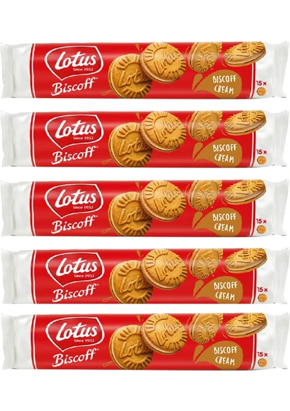 Bıscoff Sandwıch Bıscoff Cream Sürülebilir Kremalı Bisküvi -  150 gr x 5 Adet