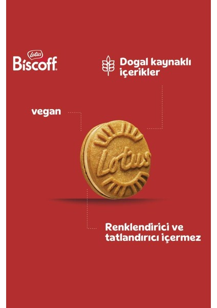 Bıscoff Sandwıch Bıscoff Cream Sürülebilir Kremalı Bisküvi -  150 gr x 5 Adet