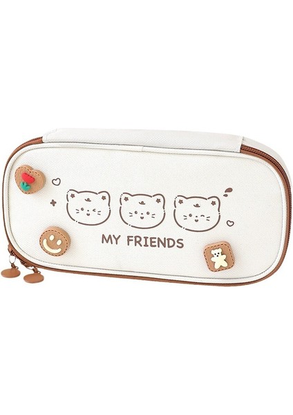 Büyük Kapasiteli Ilkokul Kız Basit Yüksek Görünümlü Çocuk Kalem Kutusu Sevimli Kalem Kutusu (Yurt Dışından)