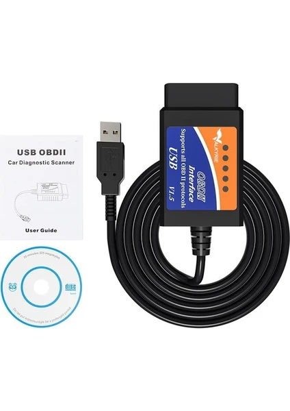 USB V1.5 Araba Tarayıcı Arıza Tespit Cihazı Obd2