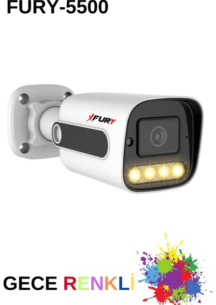 5 Kamera 1080P Görüntü Gece Renkli Full Hd 4xultra LED Gece Renkli Güvenlik Kamera Seti 500GB fırsatları