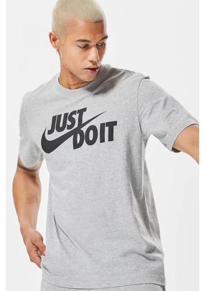 Tshirt M Nsw Tee Just Do It Swoosh Erkek Günlük Tişört Gri fırsatları
