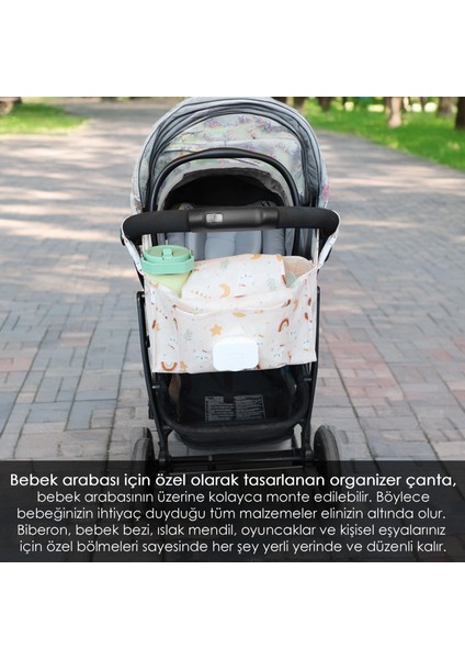 Bebek Arabası Organizer Çanta - Anne Bebek Bakım Çantası - Puset Düzenleyici - Stroller Bag