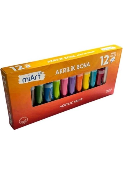 Akrilik Boya Seti 15 Ml.x 12 Renk Tüp (EN71-3)