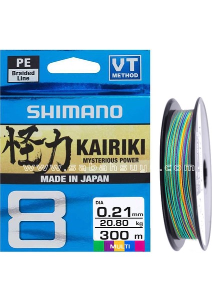 Kairiki 8 Örgü Ip Misina 300M Multi 0.21MM / 20.8kg