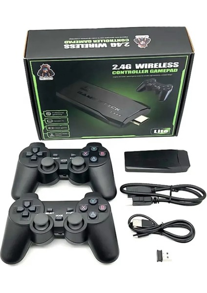 Abatech Gaming Atari 2.4g Uyumlu Kablosuz Çift Kol Atari Retro Oyun Game Stick