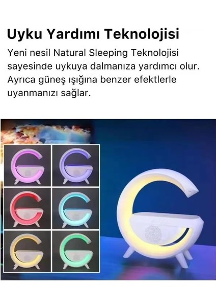 3in1 Ledli Kablosuz Sarj Standı,bluetooh 5.2 Speaker Hoparlör,renkli Masa Lambası fırsatları