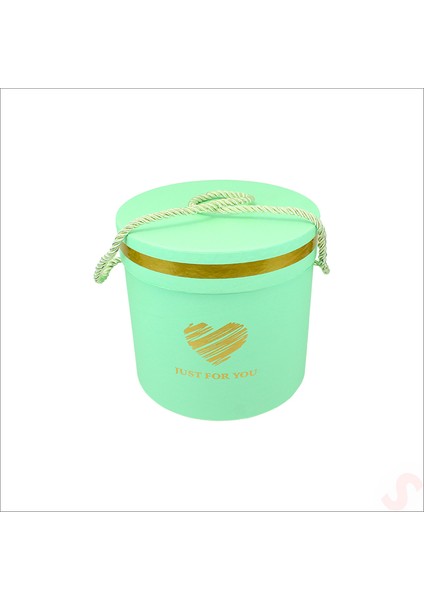 Silindir Kutu Küçük Boy 13 cm x 12 cm - Aqua Marin