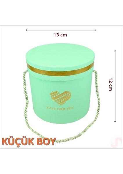 Silindir Kutu Küçük Boy 13 cm x 12 cm - Aqua Marin fiyatları